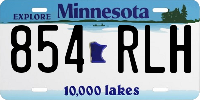 MN license plate 854RLH