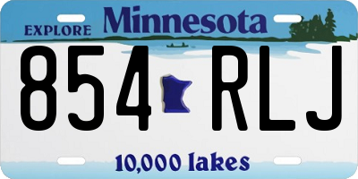 MN license plate 854RLJ