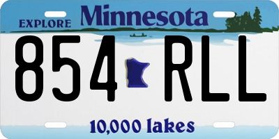 MN license plate 854RLL