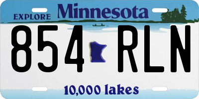 MN license plate 854RLN