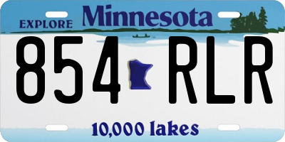 MN license plate 854RLR