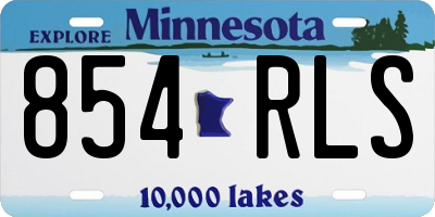 MN license plate 854RLS