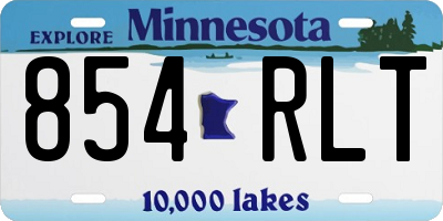 MN license plate 854RLT