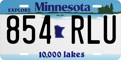 MN license plate 854RLU