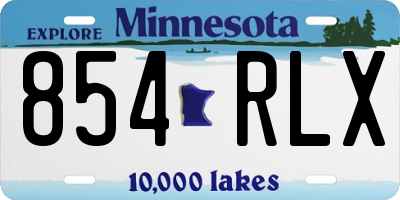 MN license plate 854RLX