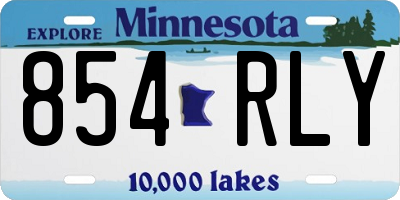 MN license plate 854RLY