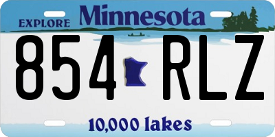MN license plate 854RLZ