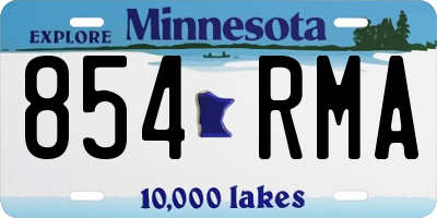 MN license plate 854RMA