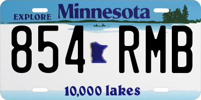 MN license plate 854RMB