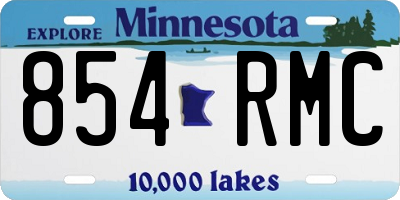 MN license plate 854RMC