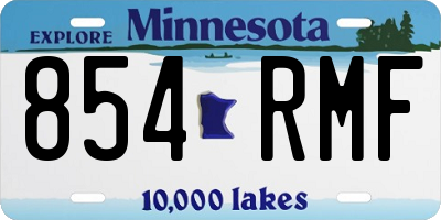 MN license plate 854RMF
