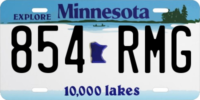 MN license plate 854RMG
