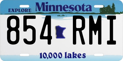 MN license plate 854RMI
