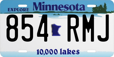 MN license plate 854RMJ