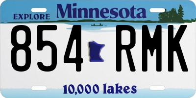 MN license plate 854RMK