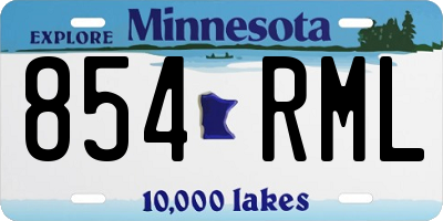 MN license plate 854RML