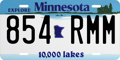 MN license plate 854RMM