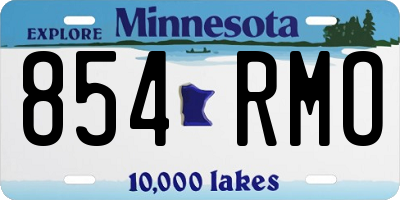 MN license plate 854RMO