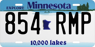 MN license plate 854RMP