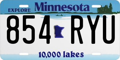 MN license plate 854RYU