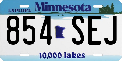 MN license plate 854SEJ