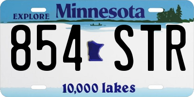 MN license plate 854STR