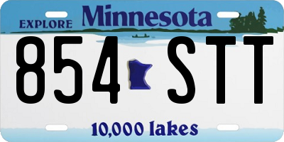 MN license plate 854STT