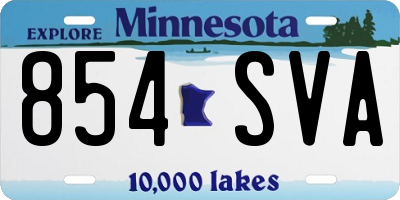 MN license plate 854SVA
