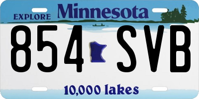 MN license plate 854SVB