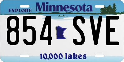 MN license plate 854SVE