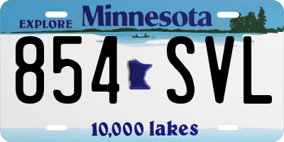 MN license plate 854SVL