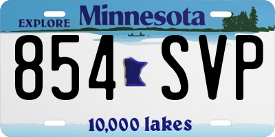 MN license plate 854SVP