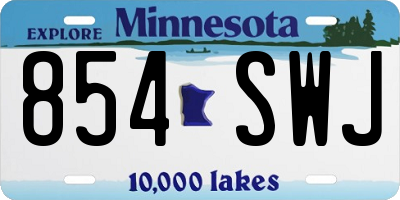 MN license plate 854SWJ