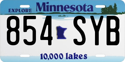 MN license plate 854SYB
