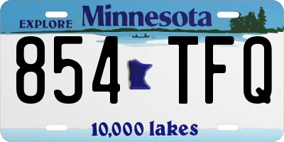 MN license plate 854TFQ