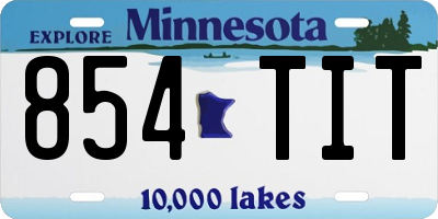MN license plate 854TIT