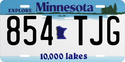 MN license plate 854TJG
