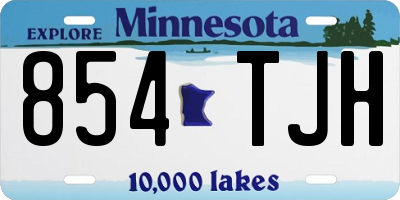 MN license plate 854TJH