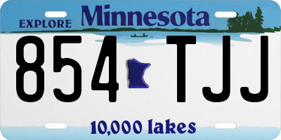 MN license plate 854TJJ