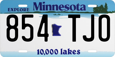 MN license plate 854TJO