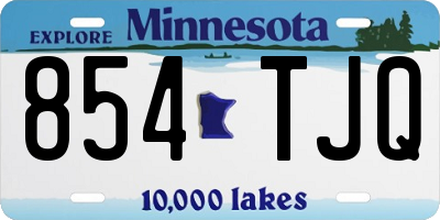 MN license plate 854TJQ