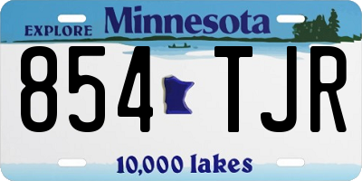 MN license plate 854TJR