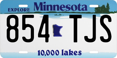 MN license plate 854TJS