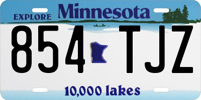 MN license plate 854TJZ