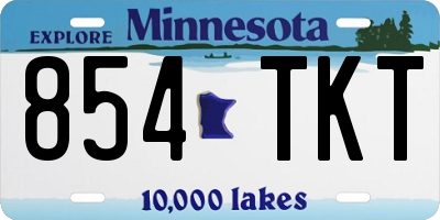 MN license plate 854TKT