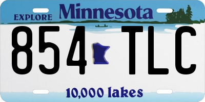 MN license plate 854TLC