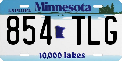 MN license plate 854TLG