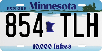 MN license plate 854TLH