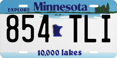 MN license plate 854TLI