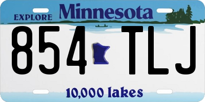 MN license plate 854TLJ